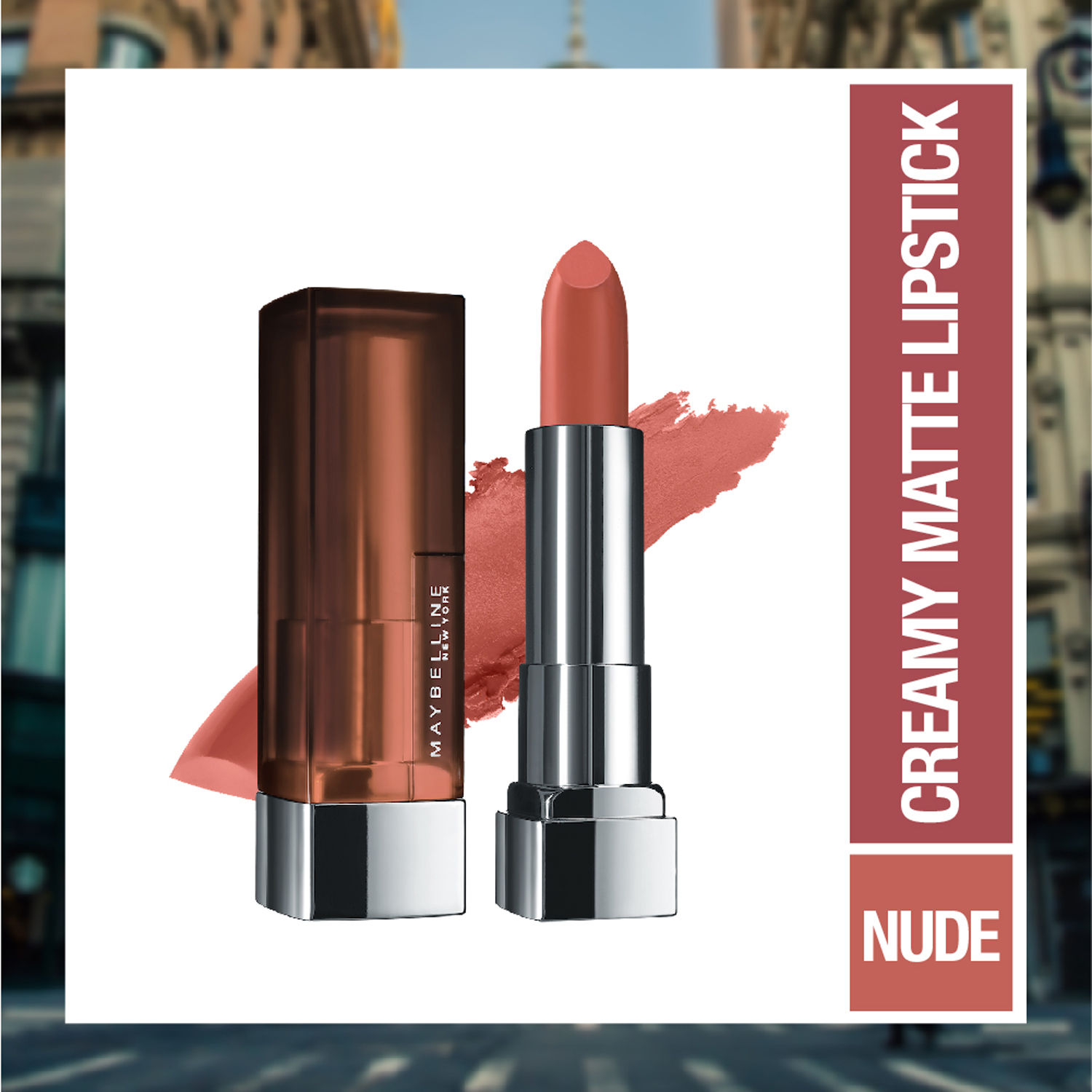 Buy Maybelline New York Color Sensational Creamy Matte Lipstick, 657 Nude Nuance, 3.9g - Purplle
