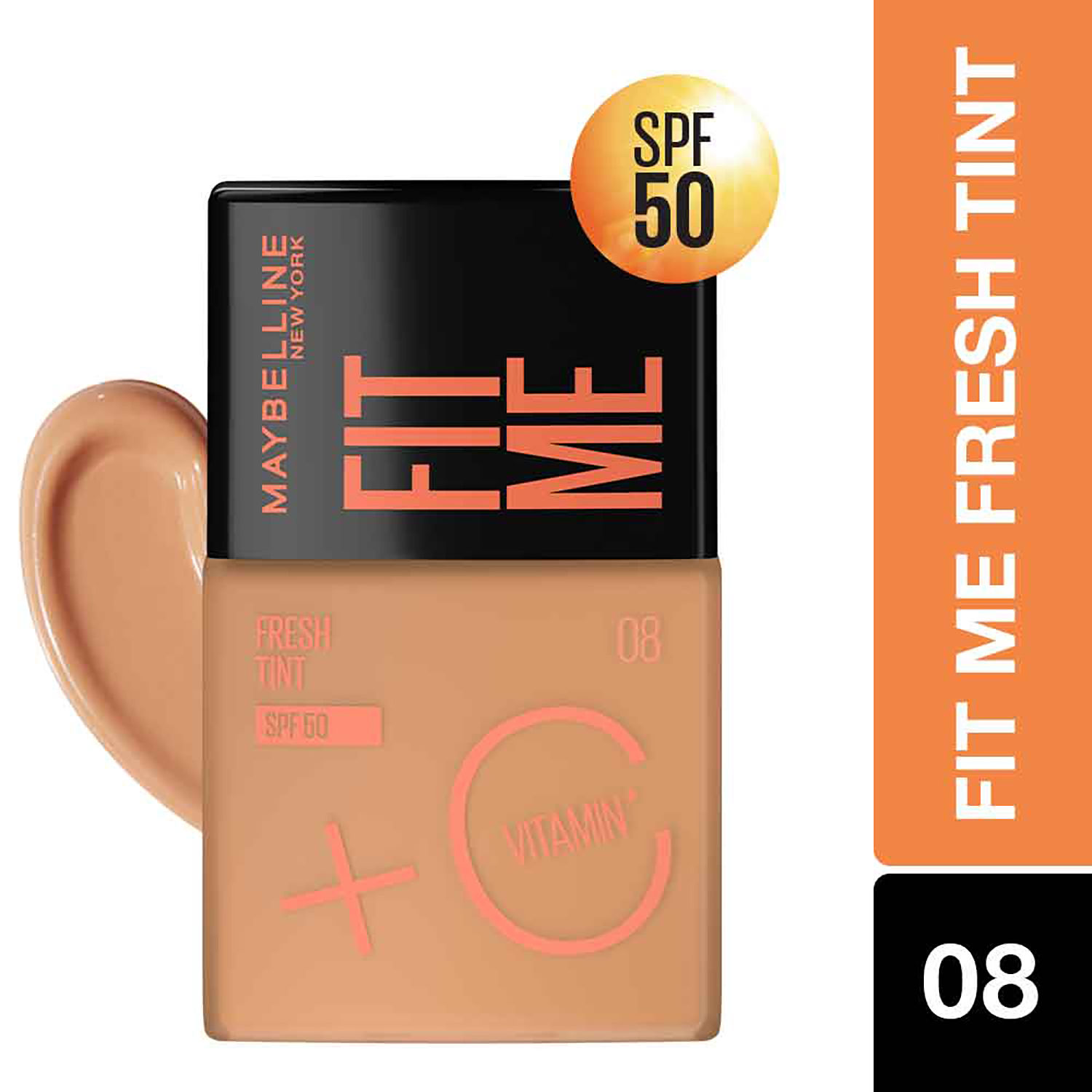 Buy Maybelline New York Fit Me Fresh Tint With SPF 50 & Vitamin C, Shade o8 | Natural Coverage Skin Tint For Daily Use 30 ml - Purplle