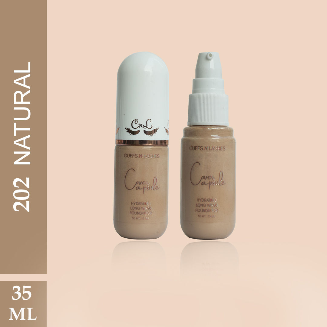 Buy Cuffs N Lashes Cover Capsule Hydrating Foundation, Natural 202 - Purplle
