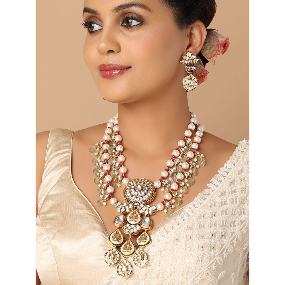Kundan polki pendant set new arrivals