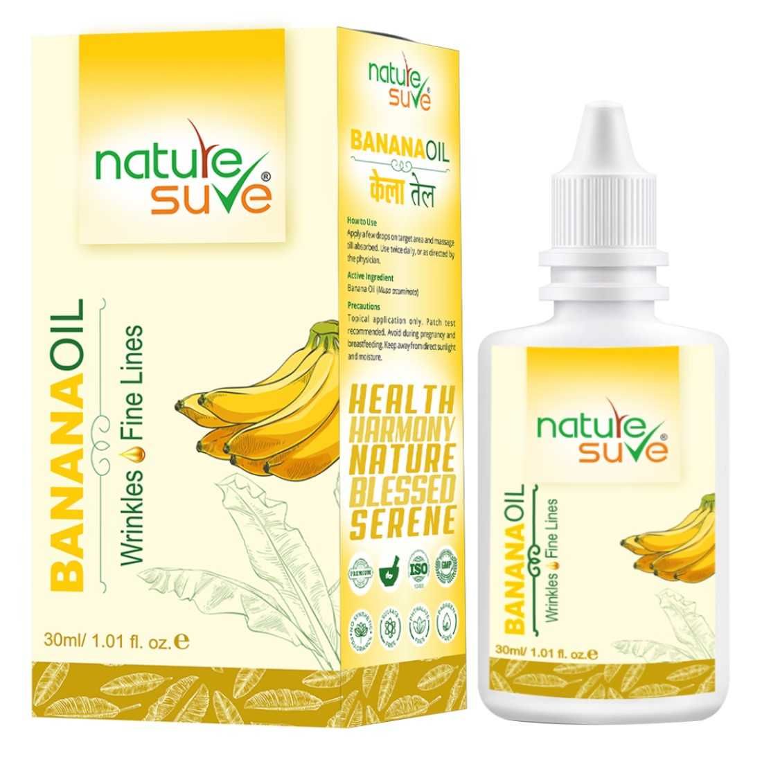 Buy Nature Sure Banana Oil for Wrinkles and Fine Lines in Men & Women - 1 Pack (30ml) - Purplle