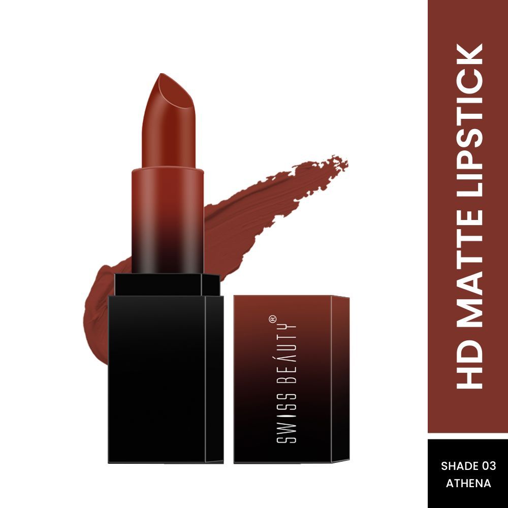 Buy Swiss Beauty HD Matte Lipstick Athena 03 (3.5 g) - Purplle