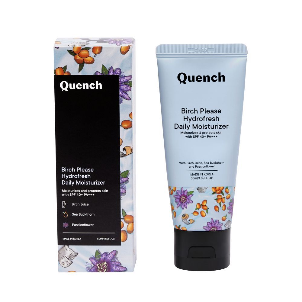 Buy Quench Daily Moisturizer With Spf 40+ Pa+++, Intensely Hydrates & Protects Skin With Birch Juice - 50ml - Purplle