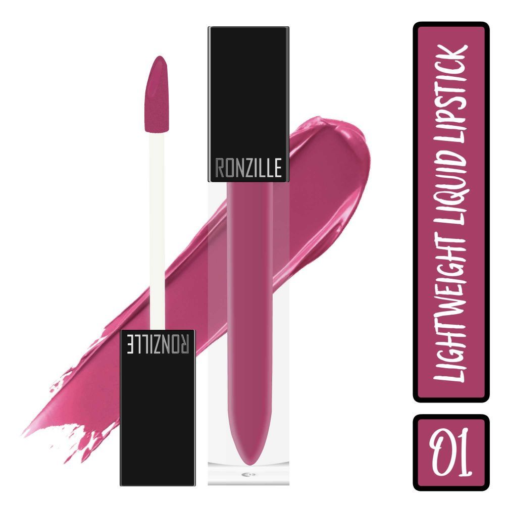 Buy Ronzille Weightless Mousse Lipstick Long Smash Infused with Jojoba Oil-01 - Purplle