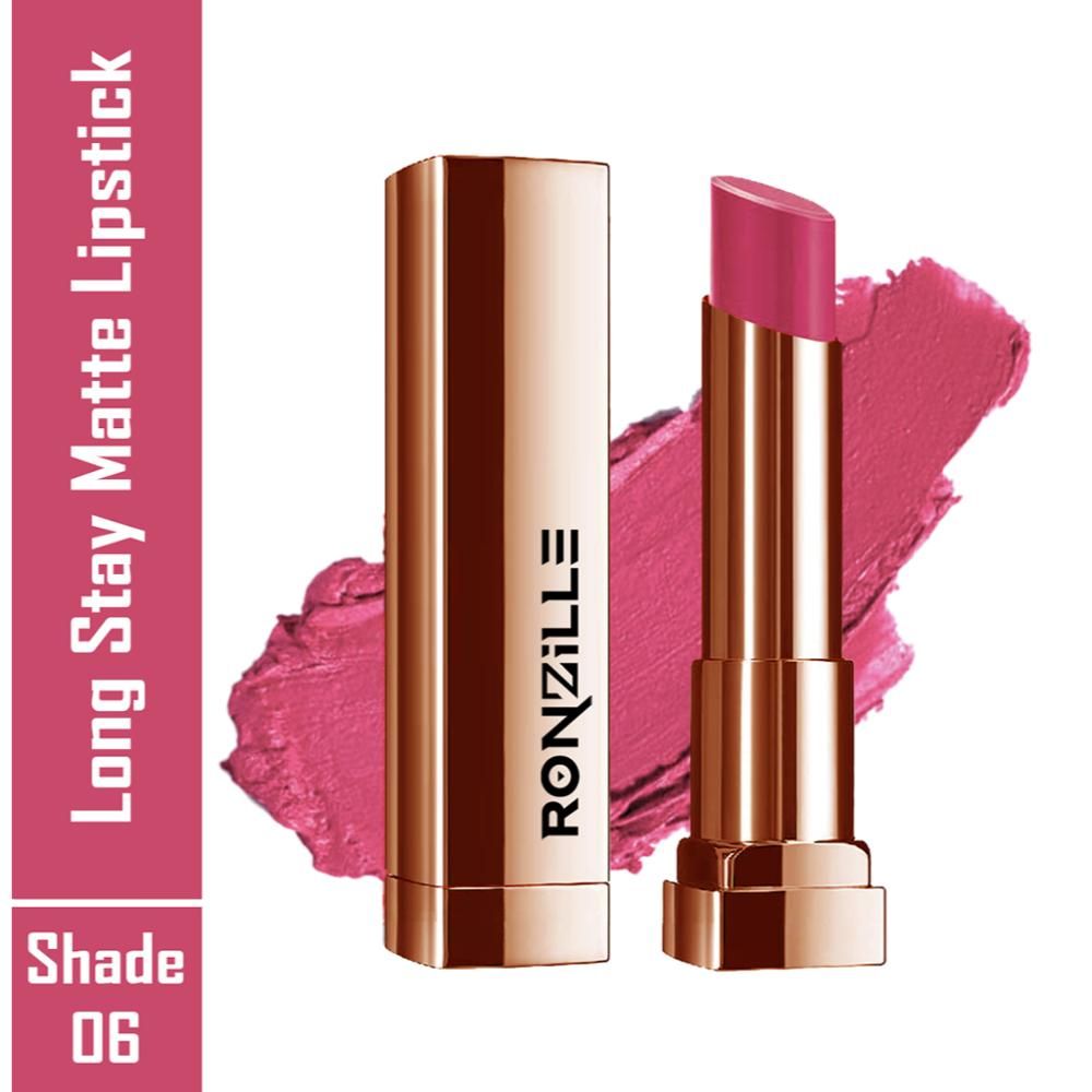 Buy Ronzille RC Long Stay Creamy Matte Lipstick With Intense Colour -06 - Purplle