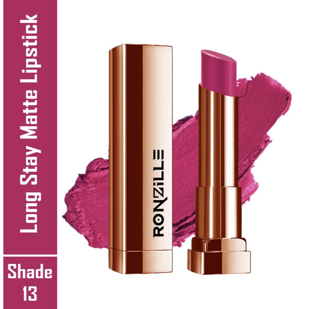 Buy Ronzille RC Long Stay Creamy Matte Lipstick With Intense Colour -13 - Purplle