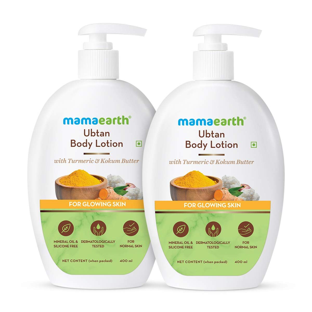 Buy Mamaearth Ubtan Body Lotion - Pack of 2 (400 ml * 2) - Purplle