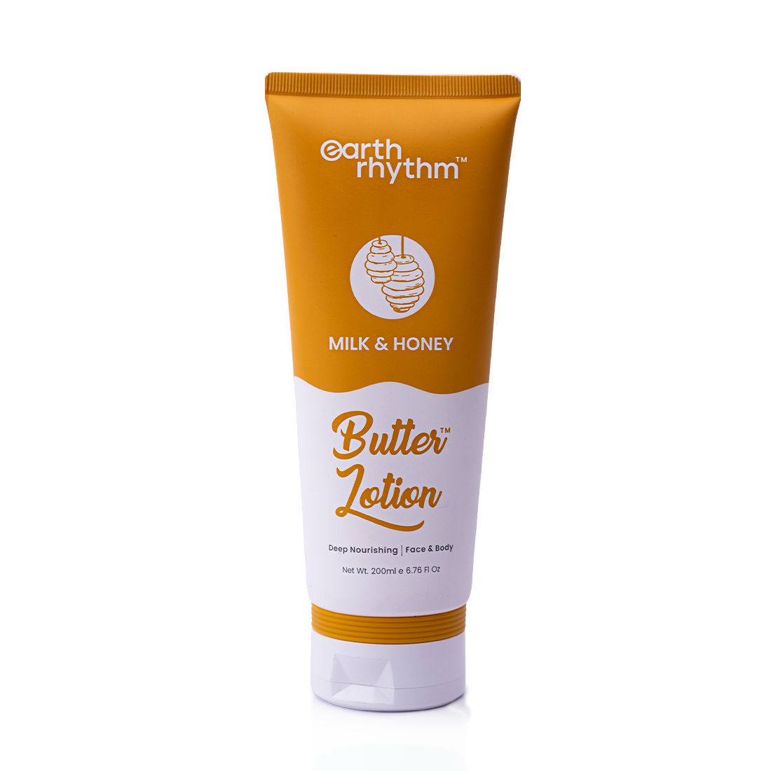 Buy Earth Rhythm Milk & Honey Butter Lotion|Deeply Nourishes, Soothes Skin, Improves Skin Elasticity| for All Skin Types|for Face & Body| Men & Women - 200 ML - Purplle