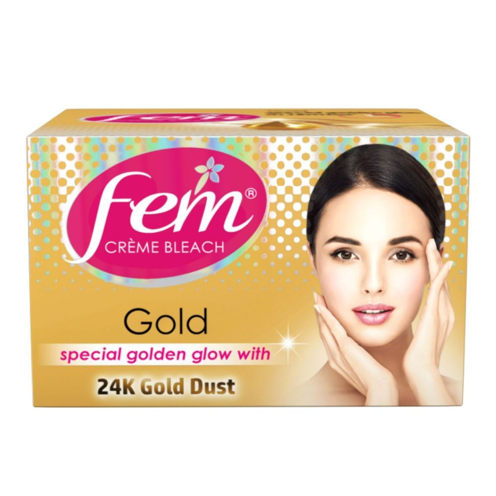 Buy Fem Fairness Natural Gold Creme Bleach-212 gm - Purplle