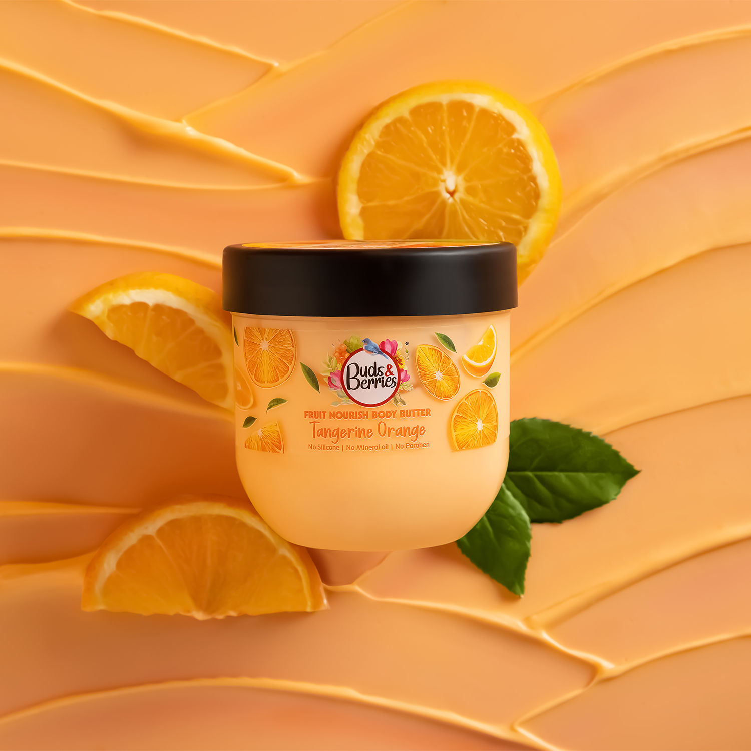 Buy Buds & Berries Fruit Nourish Tangerine Orange Body Butter enriched with Natural Vitamin C (200 ml) - Purplle