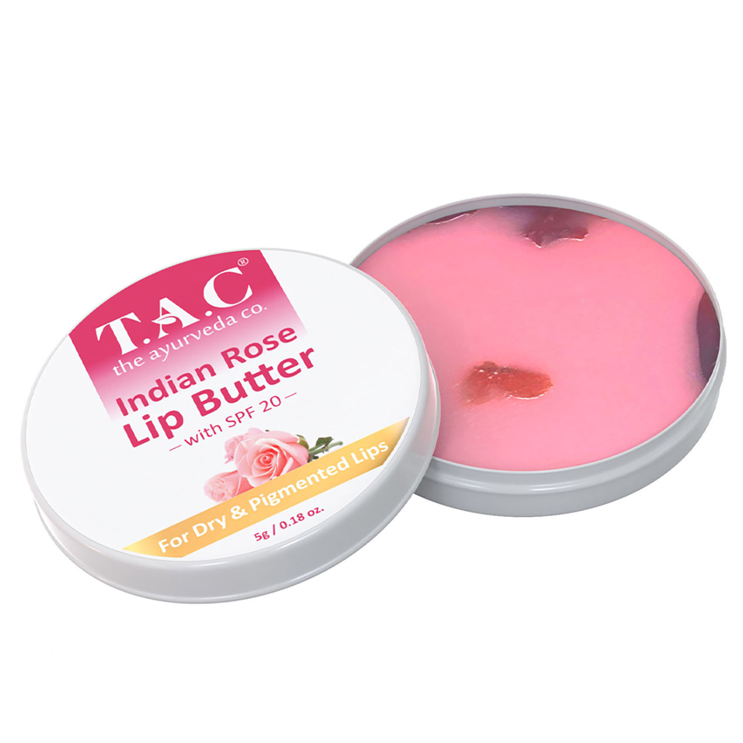Buy TAC - The Ayurveda Co. Indian Rose Lip Butter with SPF 20 for Dry and Pigmented Lips, 5gm - Purplle