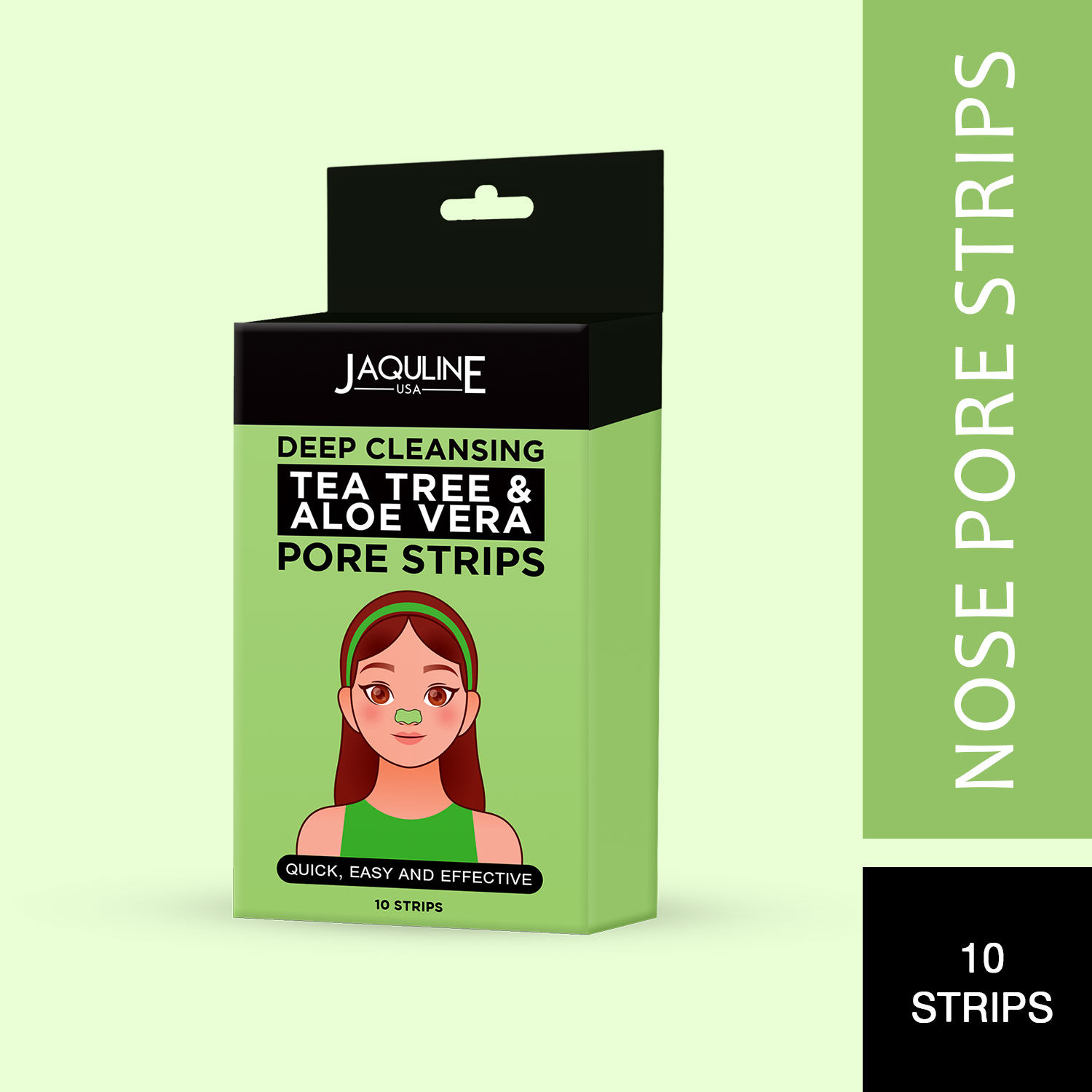 Buy Jaquline USA Teatree & AloeVera Nose Pore Strips 10's - Purplle