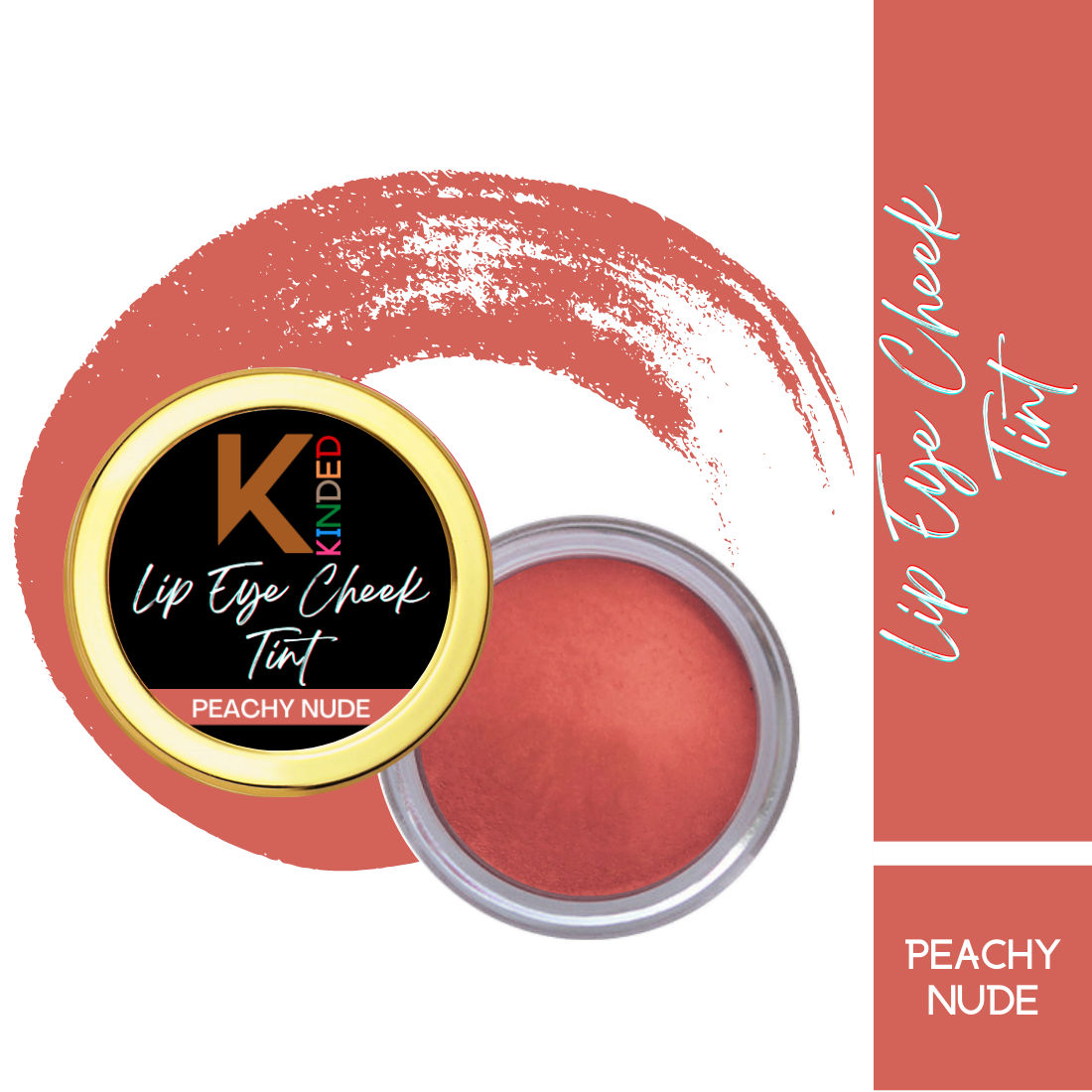 Buy KINDED Lip Eye and Cheek Tint for Women Girls Pigmented Lip Colour Lipstick Tint Balm Eyeshadow Blush with Natural Ingredients Longlasting Moisturizing Nourishing (Creamy Matte Finish, Peachy Nude) - Purplle