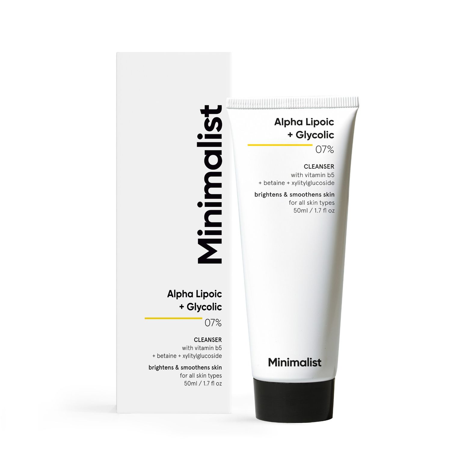 Buy Minimalist 7% Alpha Lipoic + Glycolic Cleanser Mini - Purplle