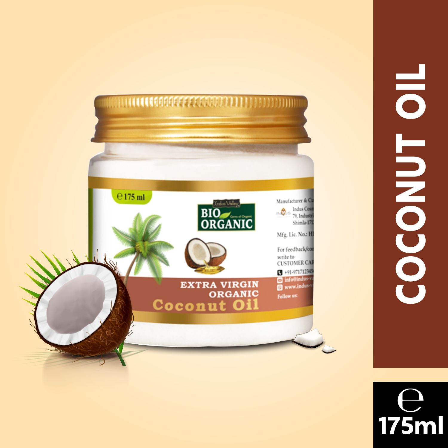 Buy Indus Valley Bio Organic Coconut oil (175 ml) - Purplle
