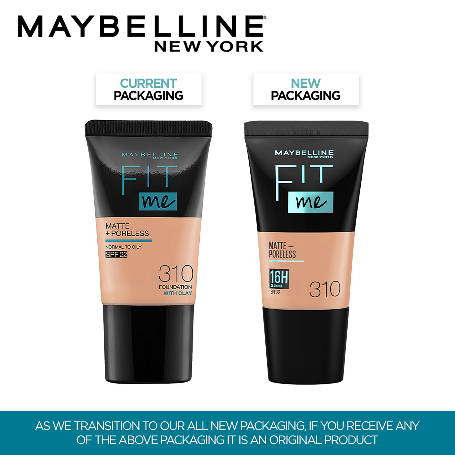 Buy Maybelline New York Fit Me Matte+Poreless Liquid Foundation Tube - Sun  Beige 310 (18 ml) Online