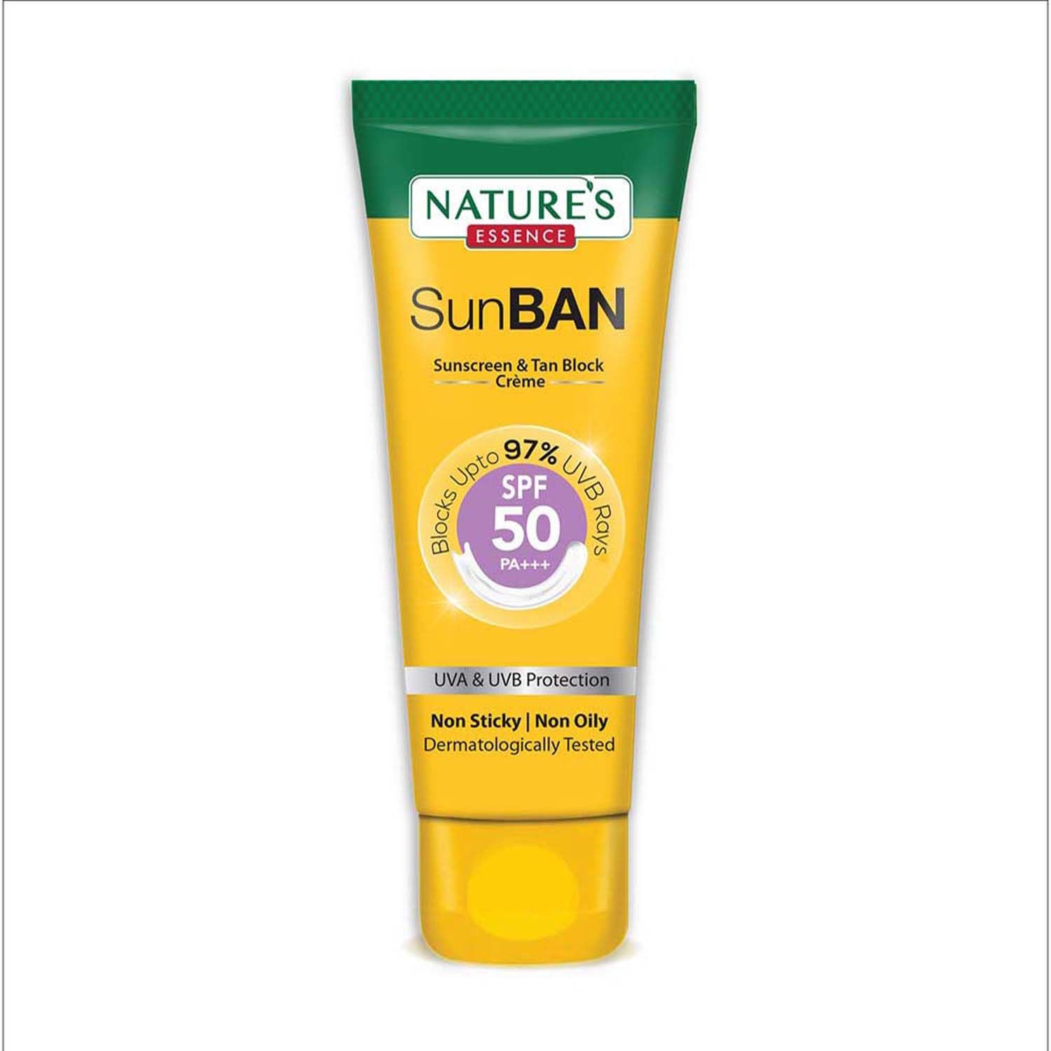 Buy Nature's Essence SunBan SPF 50 PA+++ Sunscreen & Tan Block Creme | Non-comedogenic| 120ml - Purplle