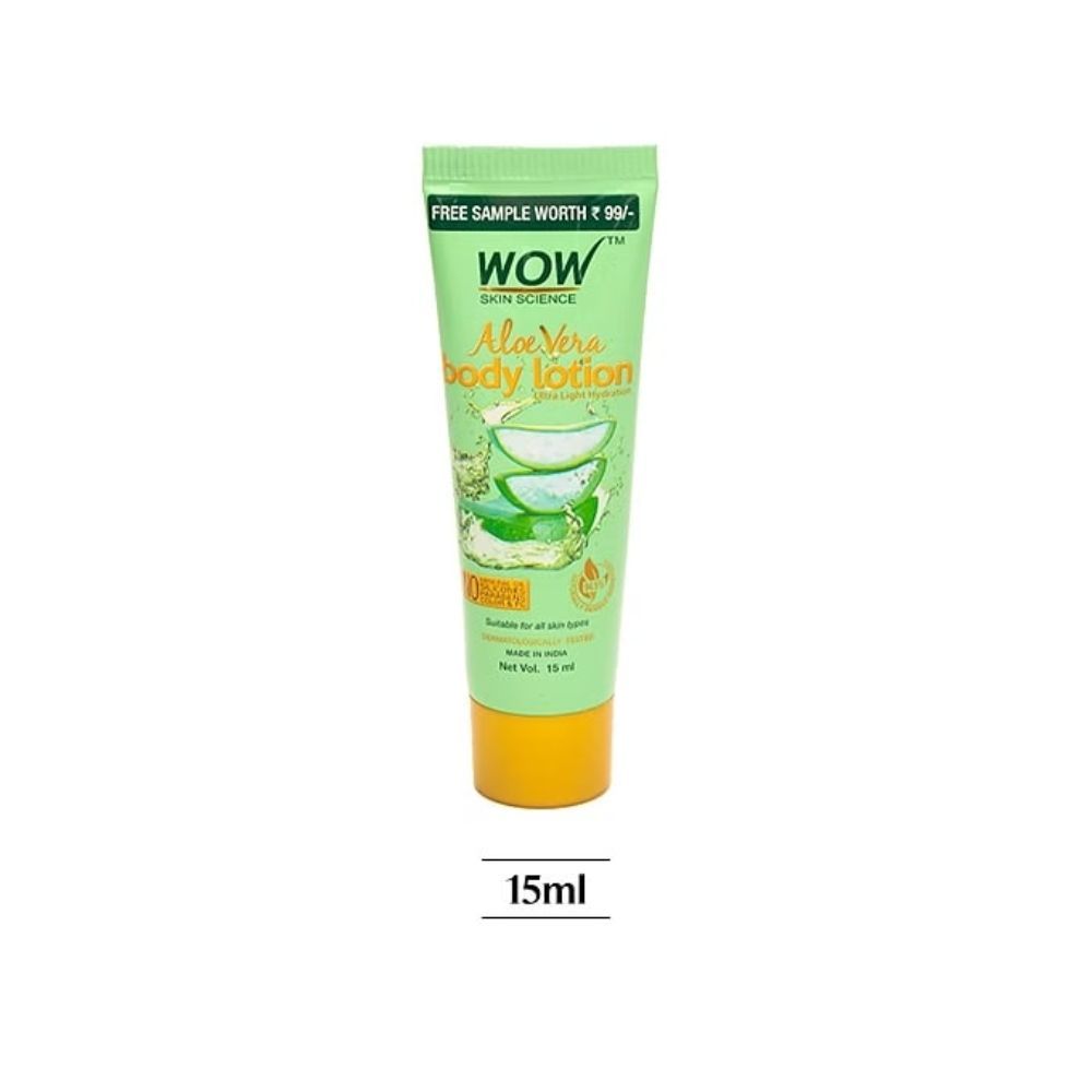 Buy WOW Skin Science Aloe Vera body Lotion 15ml - Purplle