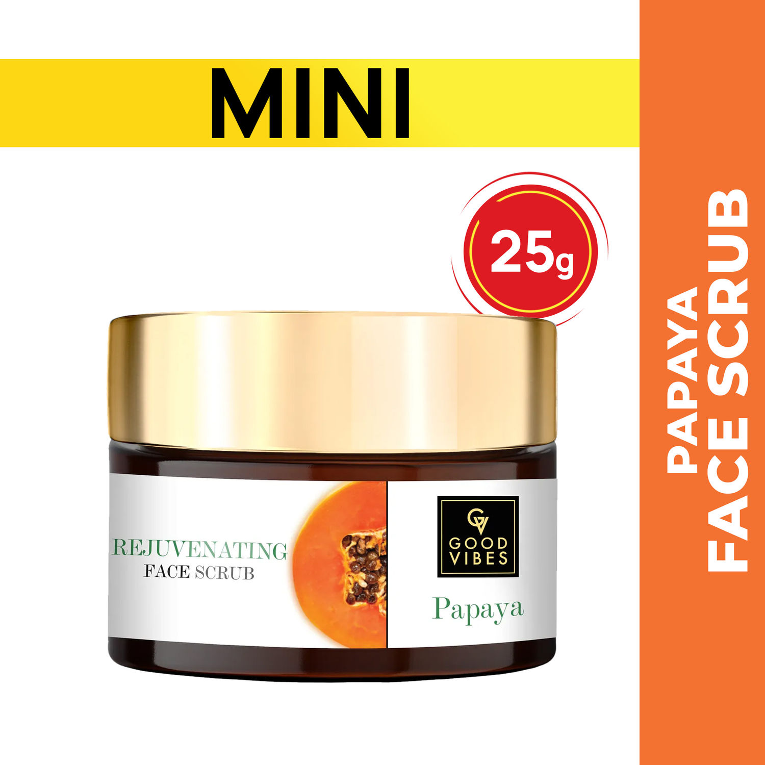 Buy Good Vibes Papaya Glow Face Scrub (25g) - Purplle