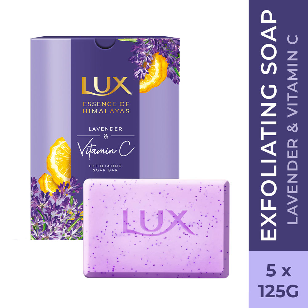 Buy LUX LAVENDER & VIT C EXF SOAP 5x125g - Purplle
