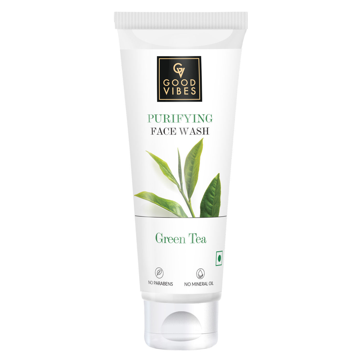 Buy Good Vibes Green Tea Purifying Face Wash (Tube) | Deep Cleansing, Prevents Acne | With Aloe Vera | No Parabens, No Mineral Oil, No Animal Testing (120 ml) - Purplle