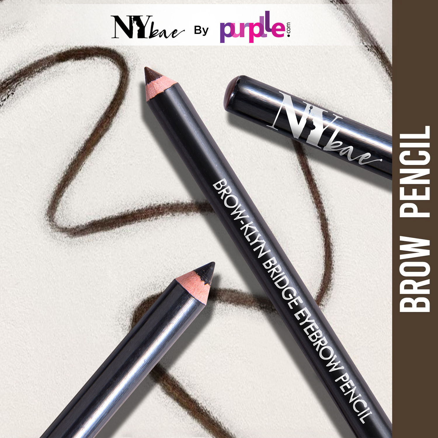 Buy NY Bae Brow-klyn Bridge Eye Brow Pencil - Brown (1.4 g) | Enriched with Castor Oil & Vitamin E | Smudge Resistant | Easy To Use | Cruelty Free - Purplle