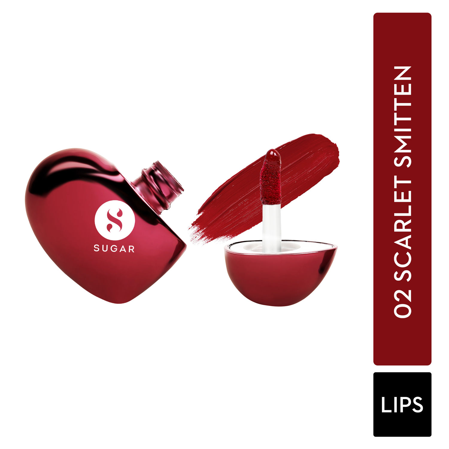 SUGAR Cosmetics LA LA Love 18HR Liquid Lipstick - 02 Scarlet 