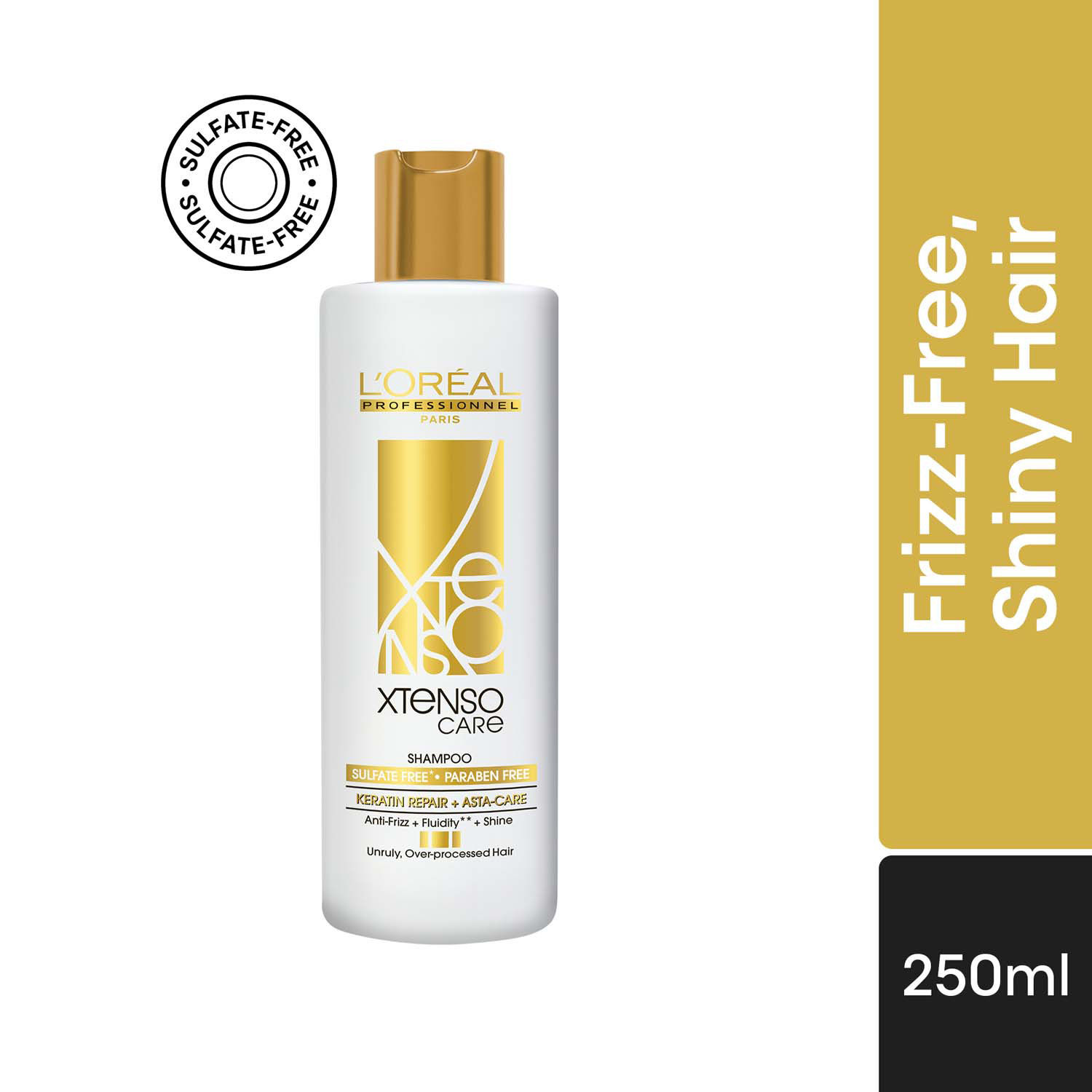 Buy L'Oreal Professionnel Xtenso Care Sulfate-Free Shampoo For Frizz-Free, Shiny & Manageable Hair 250ml - Purplle