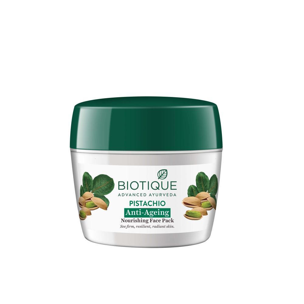 Buy Biotique Pistachio Anti-Ageing Nourishing Face Pack 175gm Eco Jar - Purplle