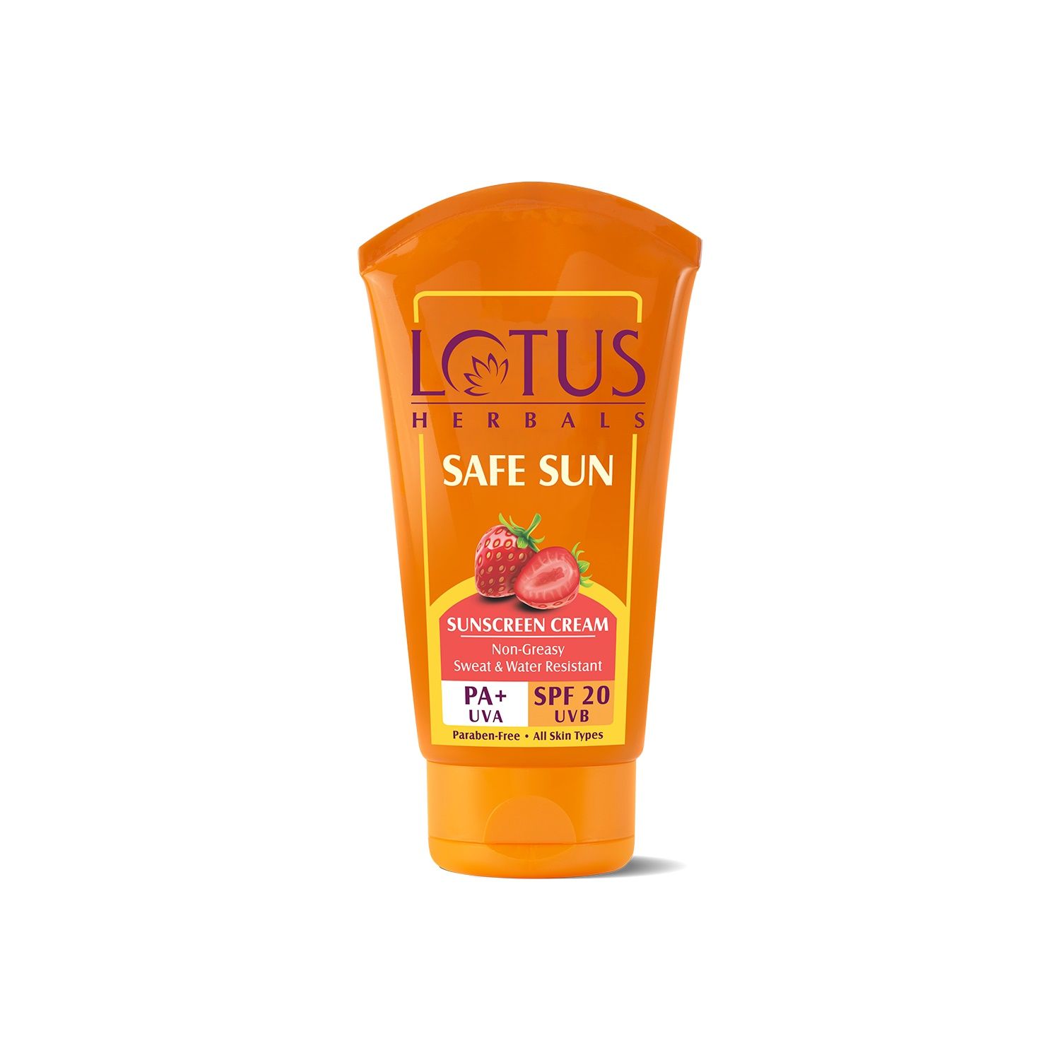 Buy Lotus Herbals Safe Sun Sunscreen Cream | SPF 20 | PA+ | Sweat & Waterproof | Non-Greasy | 100g - Purplle