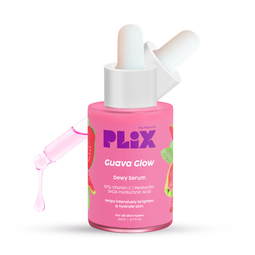 Buy PLIX 10% Vitamin C Guava Face Serum for Skin Brightening, Clear, Glowing & Even toned complexion | with Hyaluronic acid & Pentavitin, for Women & Men| For Dry, Combination, Oily skin| 20ml (Pack of 1) - Purplle