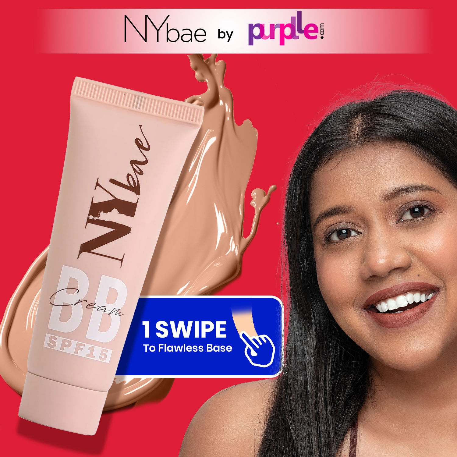 Buy NY Bae BB Cream with SPF 15 - White Fudge 04 (25 g) | Fair Skin | Cool Undertone | Enriched with Vitamins | Covers Imperfections | UV Protection - Purplle