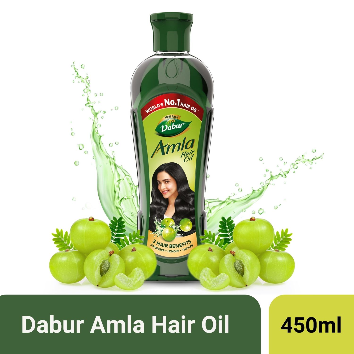 Buy Dabur Amla Hair Oil - 450 ml | For Strong, Long and Thick hair | Nourishes Scalp | Controls Hair Fall, Strengthens Hair & Promotes Hair Growth - Purplle