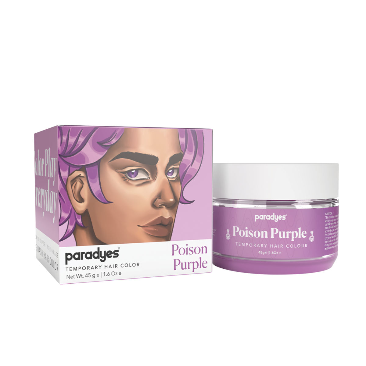 Buy Paradyes Poison Purple Temporary One Wash Hair Color 45 gm - Purplle