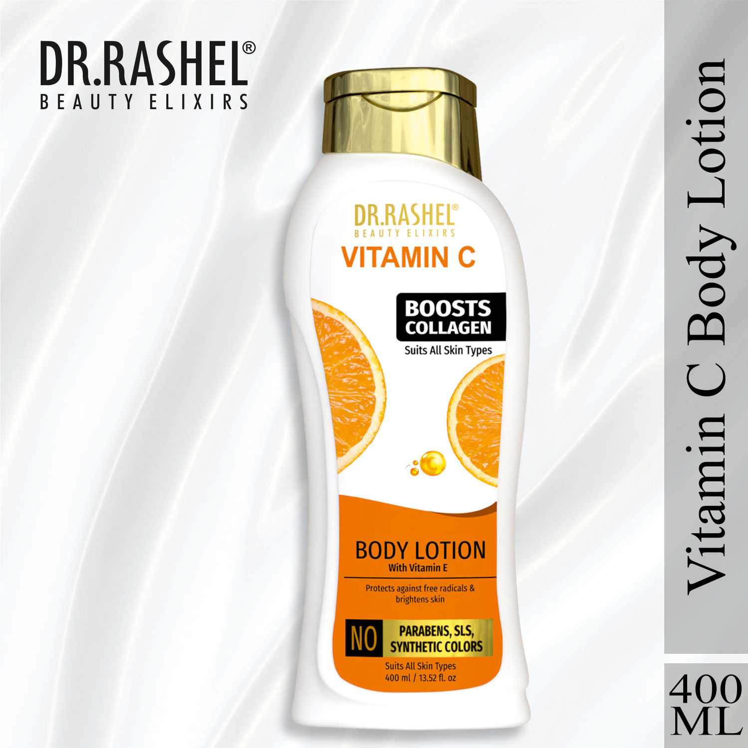 Buy Dr.Rashel Vitamin C Boosts Collagen Body Lotion Suits All Skin Types (400ml) - Purplle