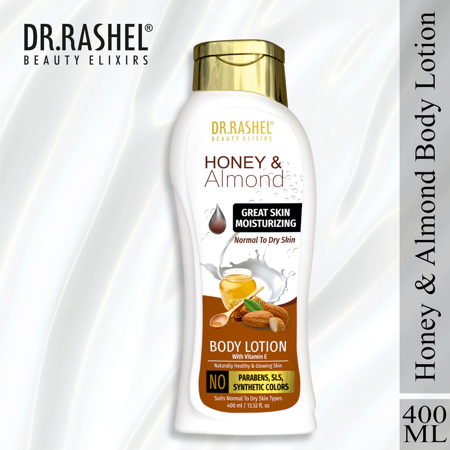 Buy Dr.Rashel Honey And Almond Skin Moisturizing Body Lotion Suits Normal To Dry Skin Types (400ml) - Purplle