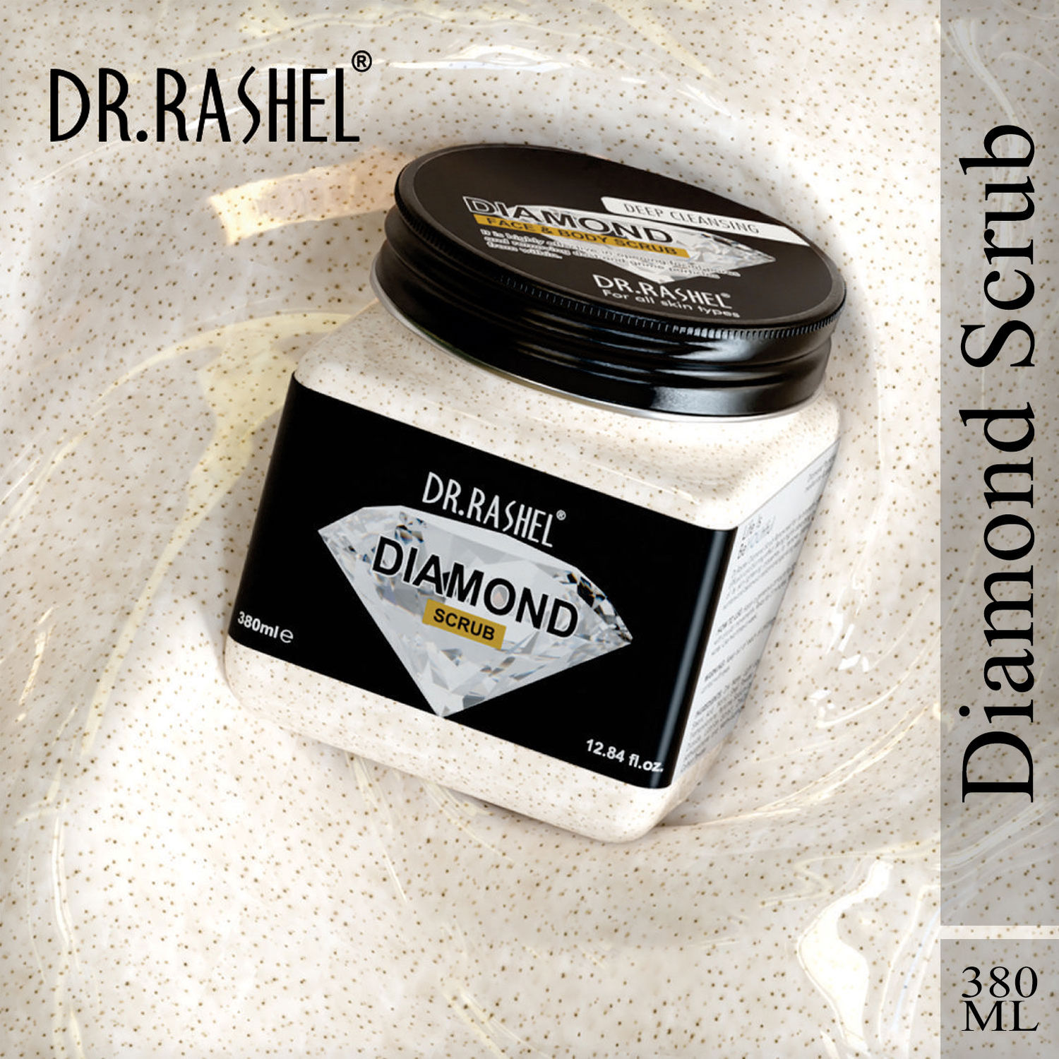 Buy Dr.Rashel Deep Cleansing Diamond Face And Body Scrub For All Skin Types (380 ml) - Purplle