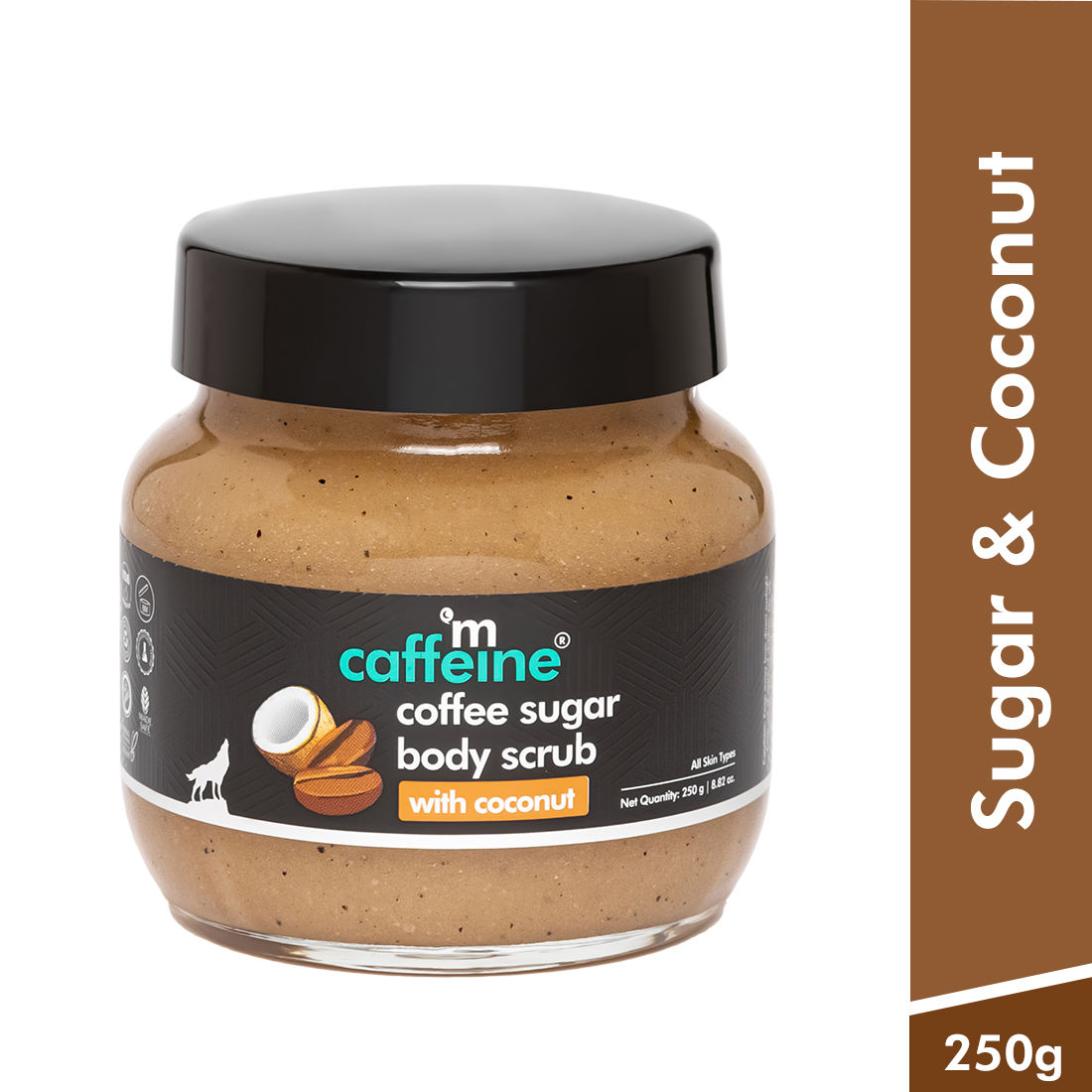 Buy mCaffeine Coffee Sugar Body Scrub with Coconut - Purplle