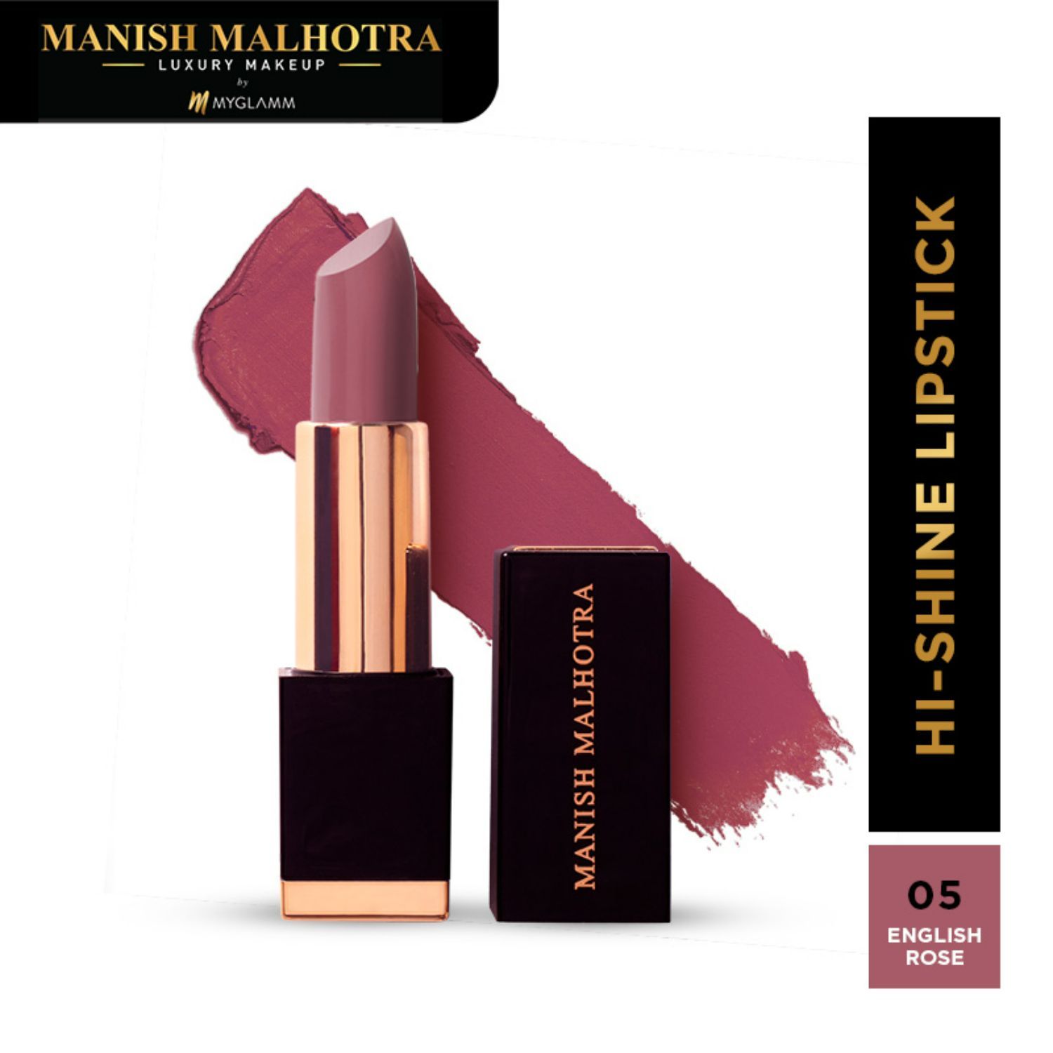 Buy Manish Malhotra Beauty By MyGlamm Hi-Shine Lipstick-English Rose-4gm - Purplle