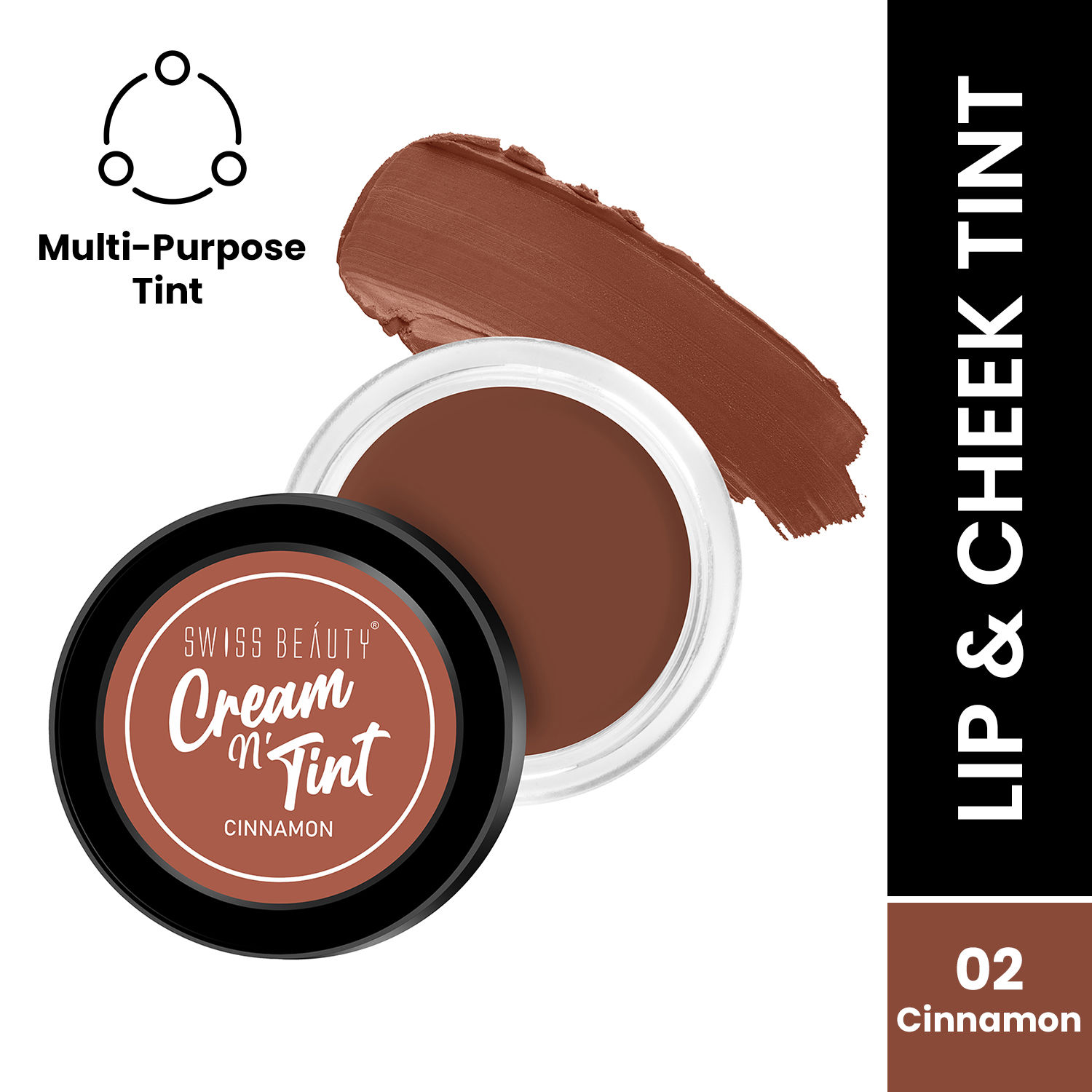 Buy Swiss Beauty Lip & Cheek Cream SB-308-2 CINNAMON 8g - Purplle
