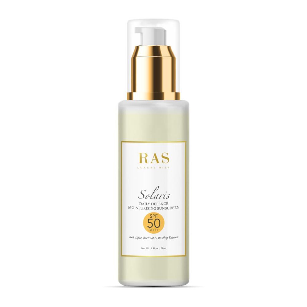 Buy RAS Luxury Oils Solaris Daily Defence Mineral Sunscreen Moisturiser SPF 50 (50 ml) - Purplle