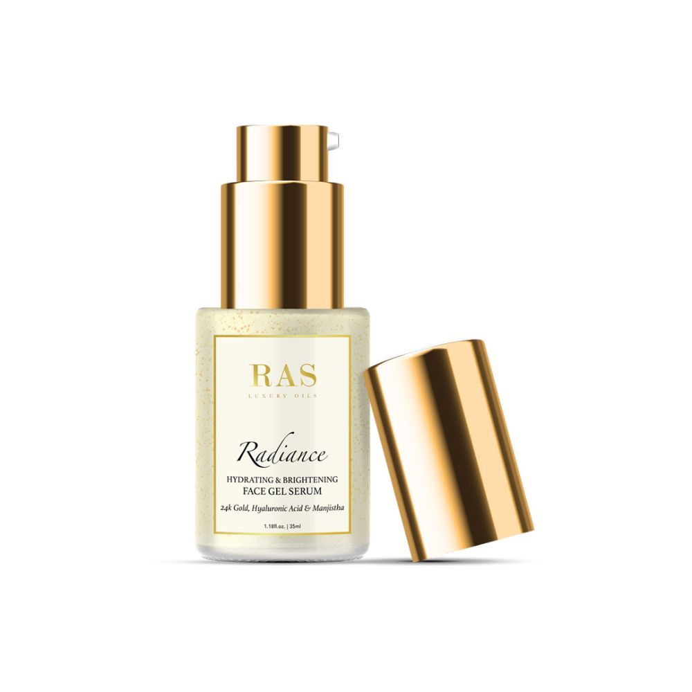 Buy RAS Luxury Oils RADIANCE 24K GOLD BRIGHTENING & Hydrating FACE GEL SERUM (35 ml) - Purplle