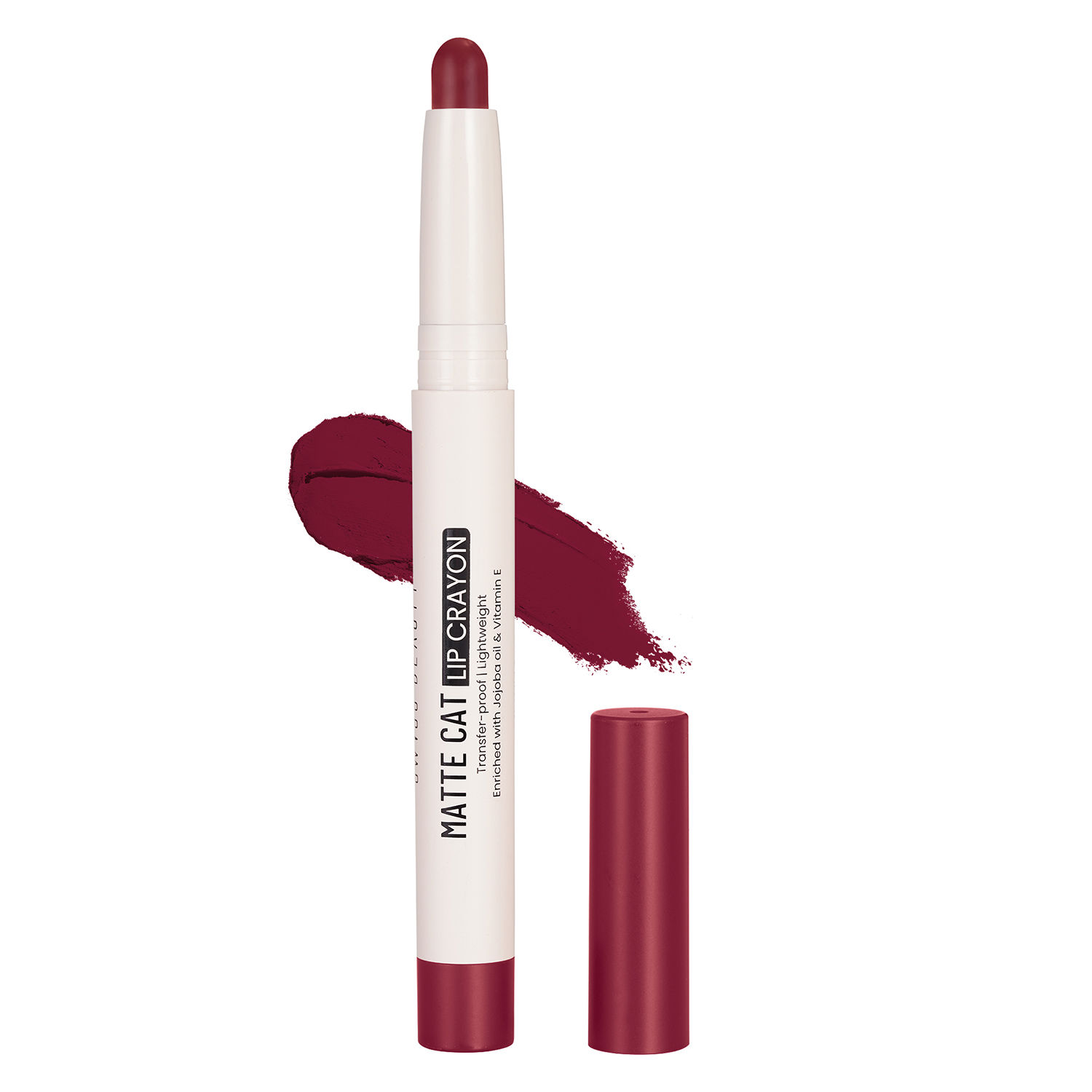 Buy Swiss Beauty Non-Transfer Matte Cat Lip Crayon | Water-Resistant | Long-Lasting 8 Hours Stay | Retractable Lip Crayon |Lighweight|Shade 22 Regal Wine 1.5 gm - Purplle