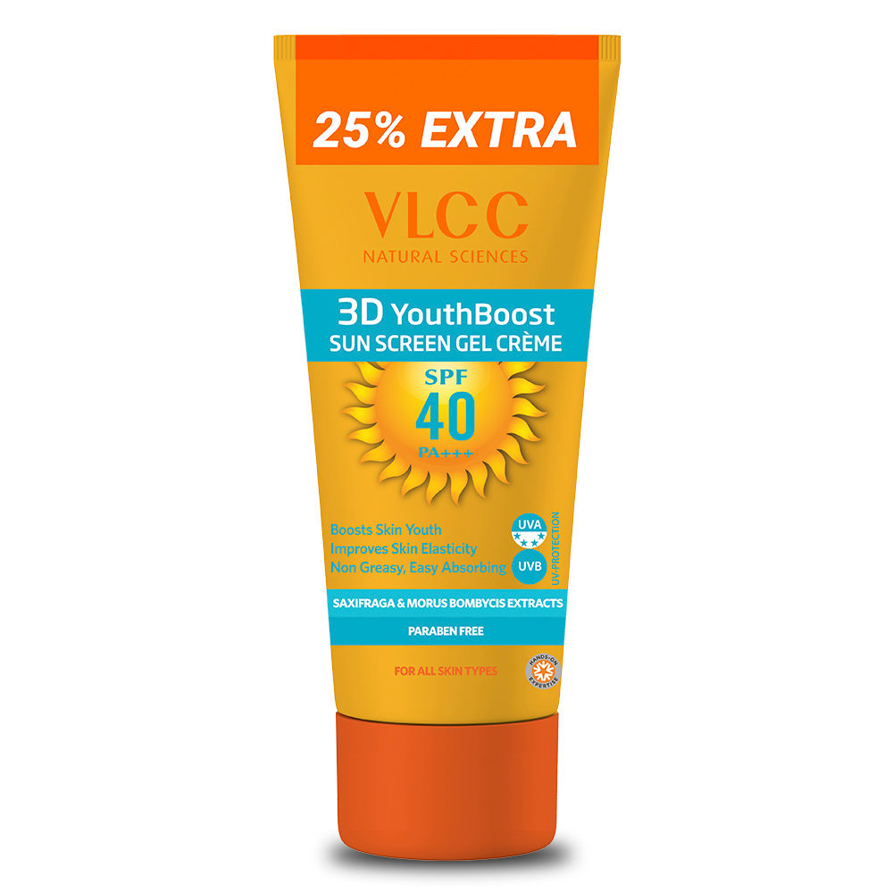 Buy VLCC 3D Youth Boost SPF40 Sunscreen Gel Creme (125 g) - Purplle
