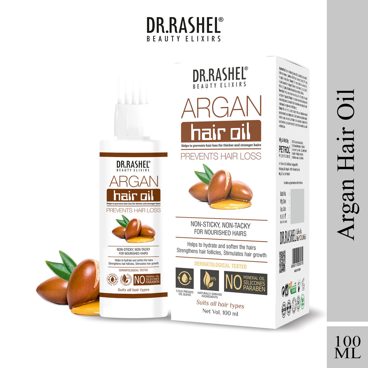 Buy Dr.Rashel Argan Hair Oil Anti-Hair Fall (100ml) - Purplle