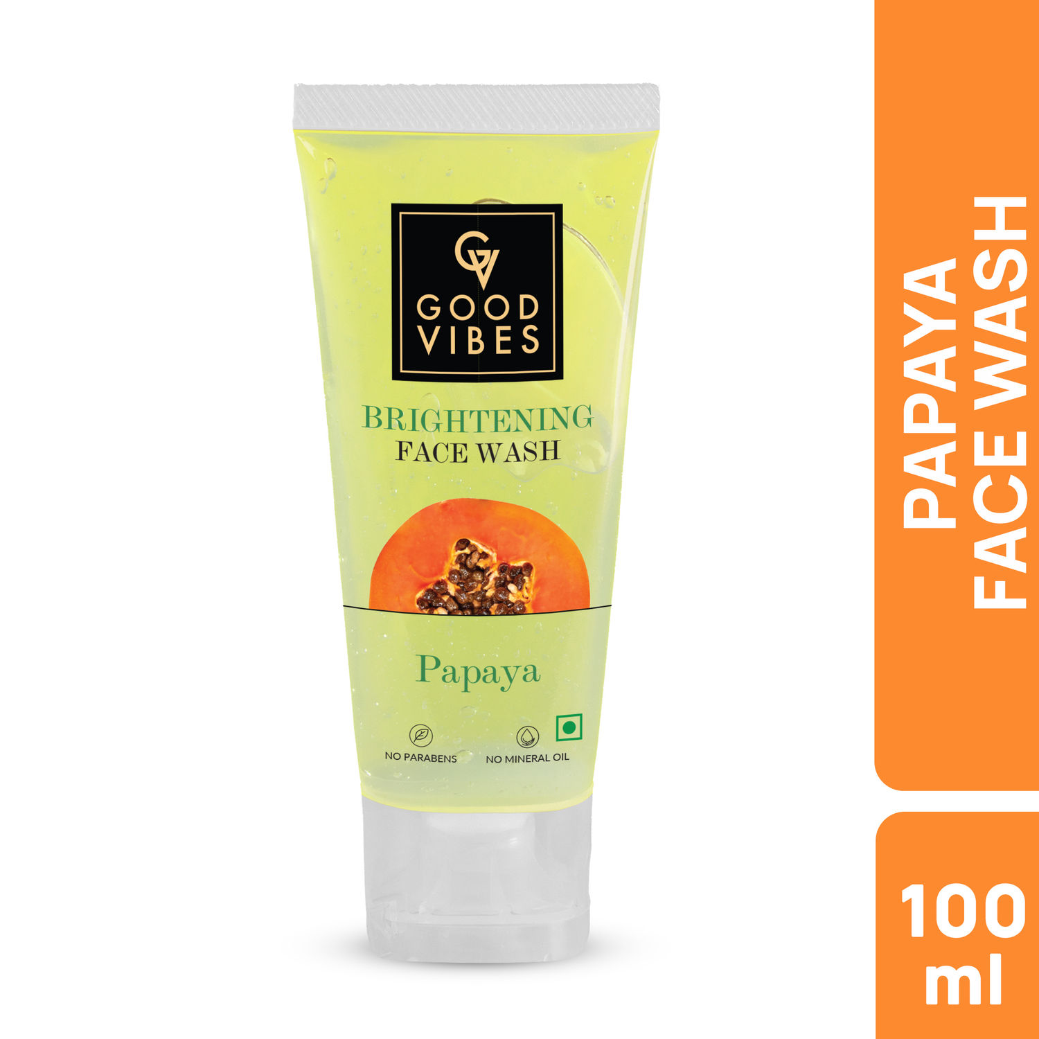 Buy Good Vibes Brightening Papaya Face Wash (100ml) - Purplle
