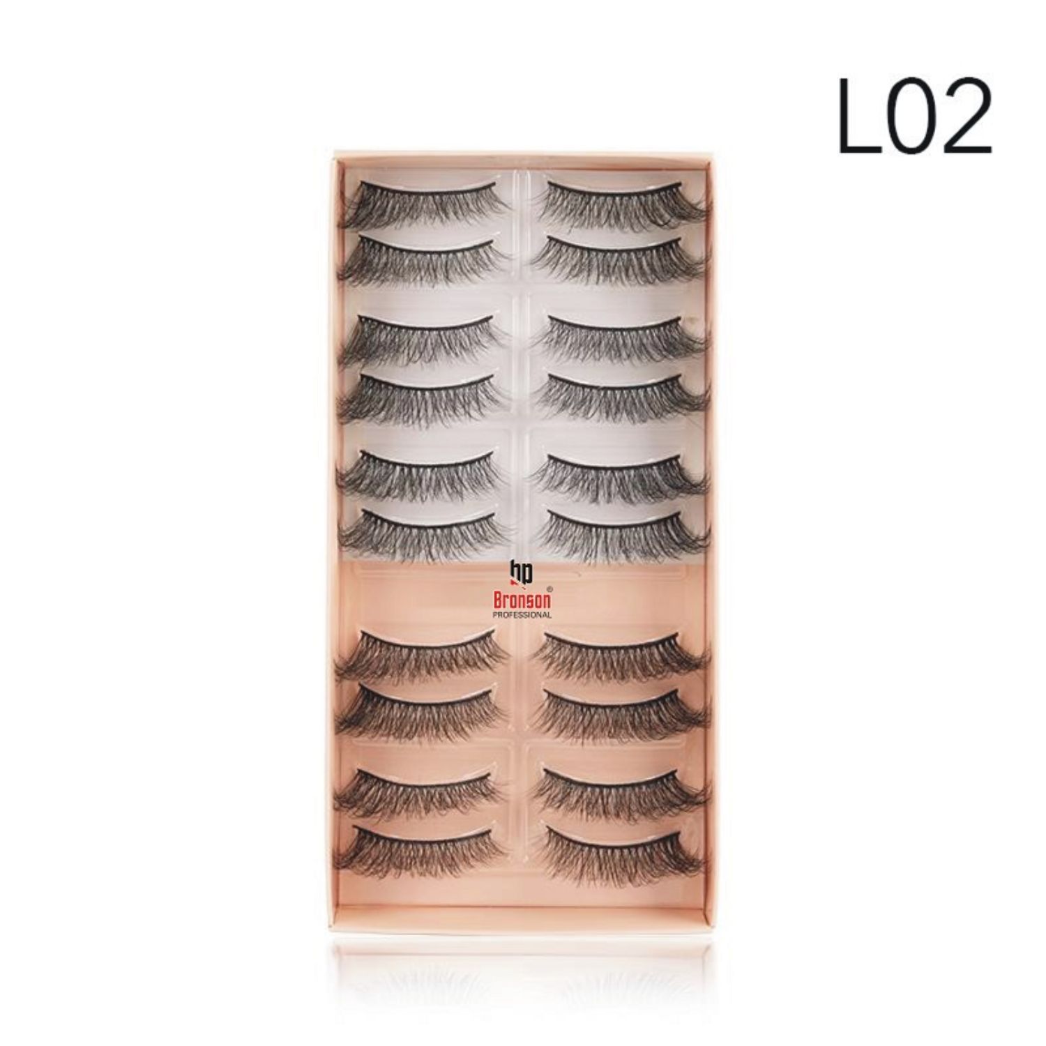 Buy Eyelash set 3D false long and natural eye makeup 10 pairs No. L02 - Purplle