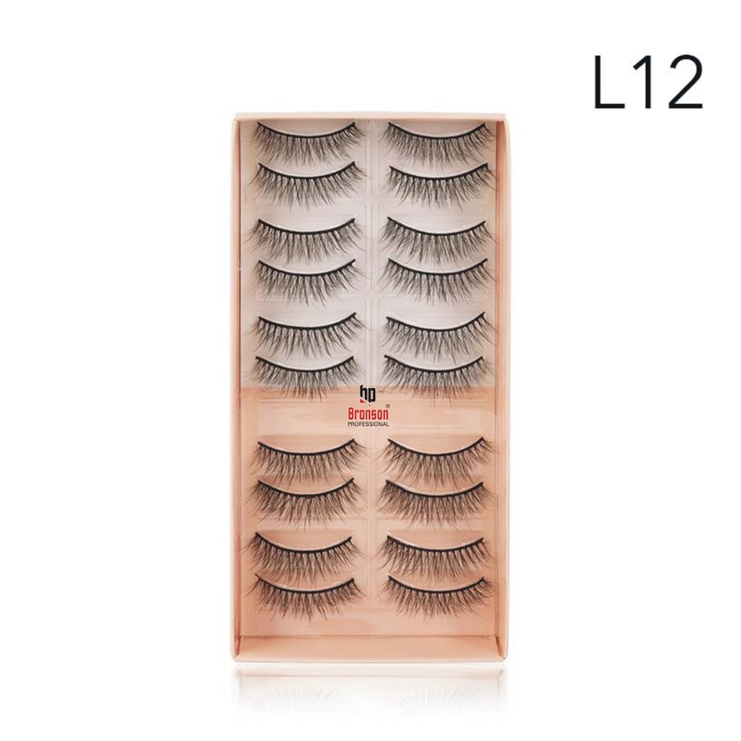 Buy Eyelash set 3D false long and natural eye makeup 10 pairs No. L12 - Purplle