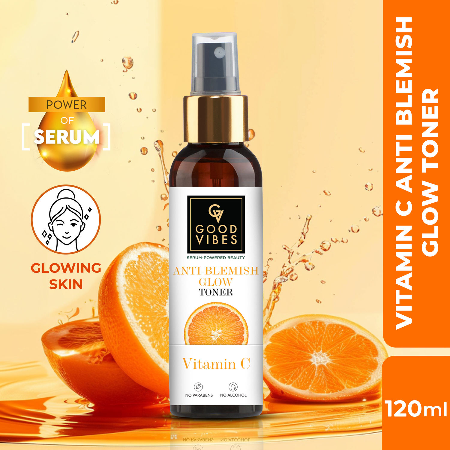 Buy Good Vibes Anti Blemish Glow Toner Vitamin C | Spotless, Brightening, Depigmentation (120 ml) - Purplle