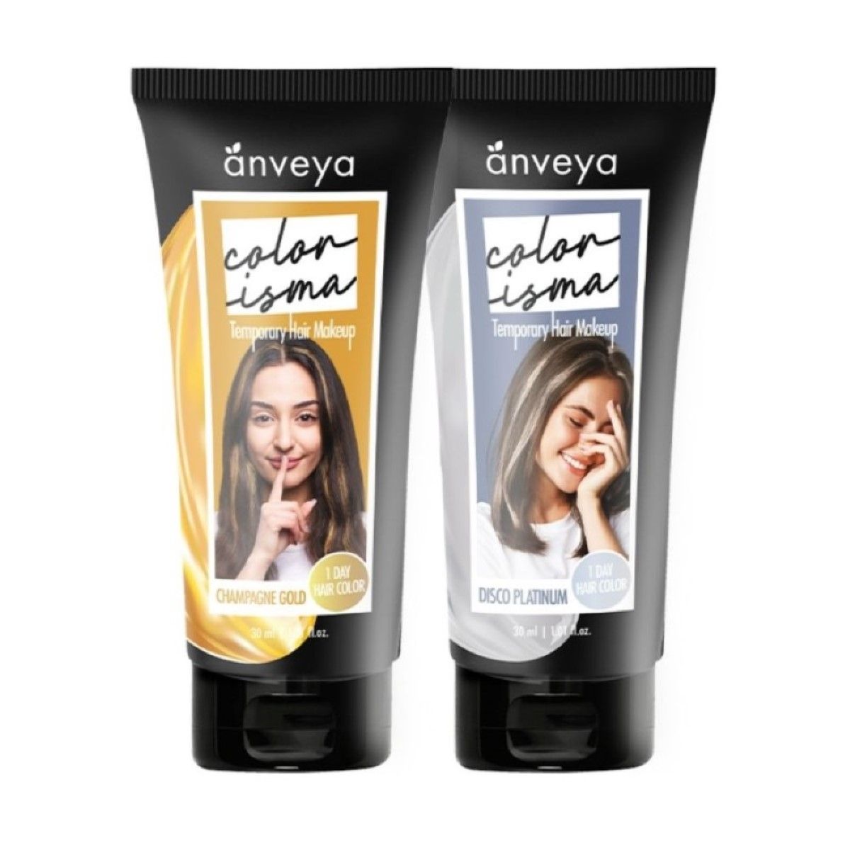 Buy Anveya Colorisma Champagne Gold and Disco Platinum, 30ml eah - Purplle